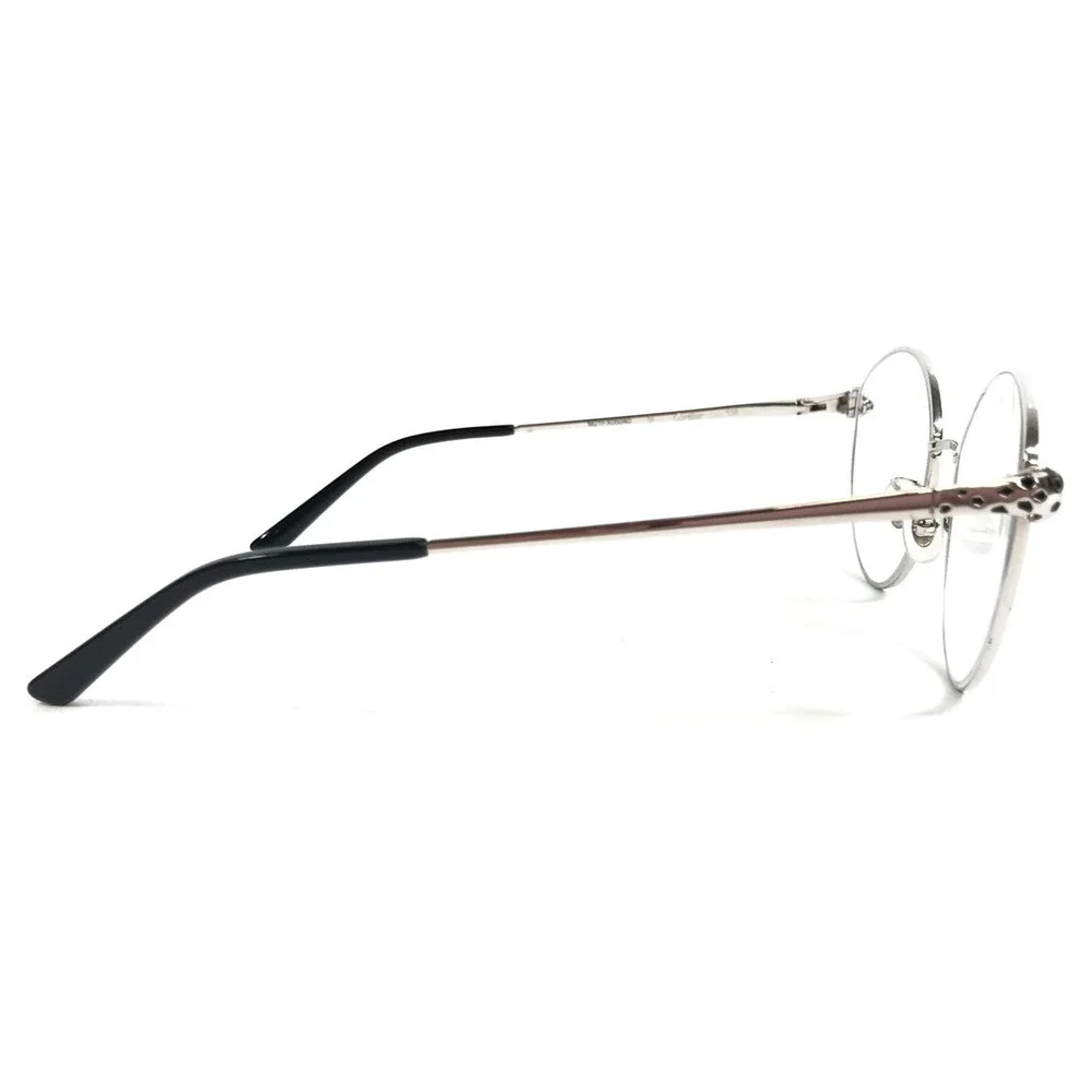 Cartier Eyeglasses Frames CT0234O 002 Shiny Silver Cat Eye Wire Rim 54-19-135